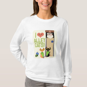 I Liebe-Katzen-Cartoon T-Shirt