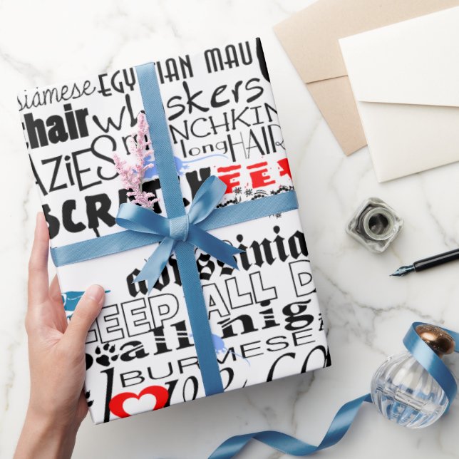 I Liebe Katzen Geschenkpapier (Schenken)