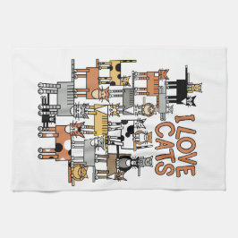 I LIEBE-KATZEN HANDTUCH