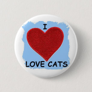 I LIEBE-KATZEN-...... HERZ-FLECKEN BUTTON