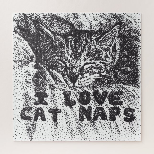 I Liebe Katzen Nickerchen, Katze schlafen Puzzle (Vertikal)