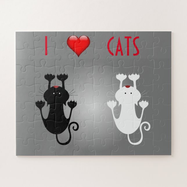 I Liebe Katzen Puzzle (Horizontal)