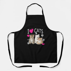 I Liebe Katzen Shirt _ Katzenlover - I Liebe Kätzc Schürze