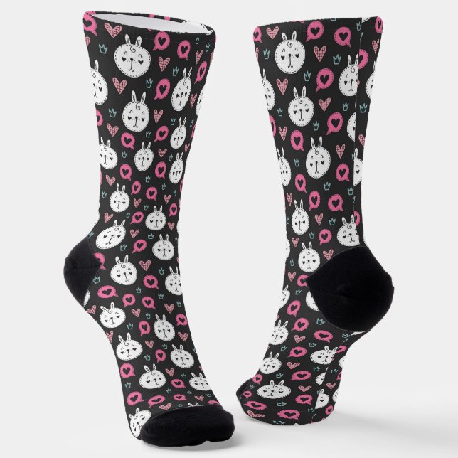 I Liebe Katzen Socken (Gewinkelt)