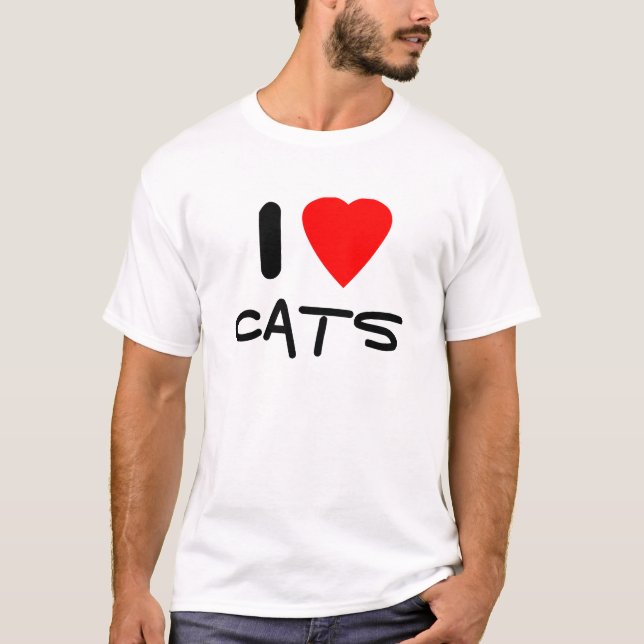 I Liebe-Katzen T-Shirt (Vorderseite)
