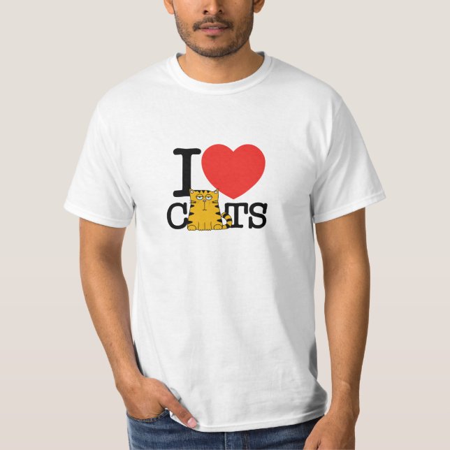 I Liebe-Katzen T-Shirt (Vorderseite)