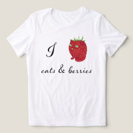 I Liebe Katzen und Berries Tri-Blend Shirt