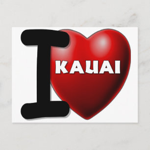 I Liebe Kauai, Hawaii Postkarte