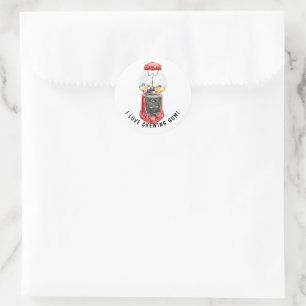 I Liebe Kaugummi Runder Aufkleber