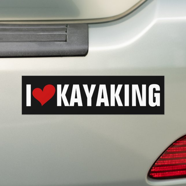 I LIEBE KAYAKING AUTOAUFKLEBER (Auf Auto)
