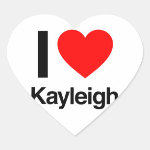 i Liebe Kayleigh Herz-Aufkleber