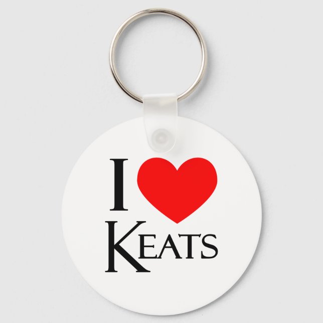 I Liebe Keats Schlüsselanhänger (Vorderseite)