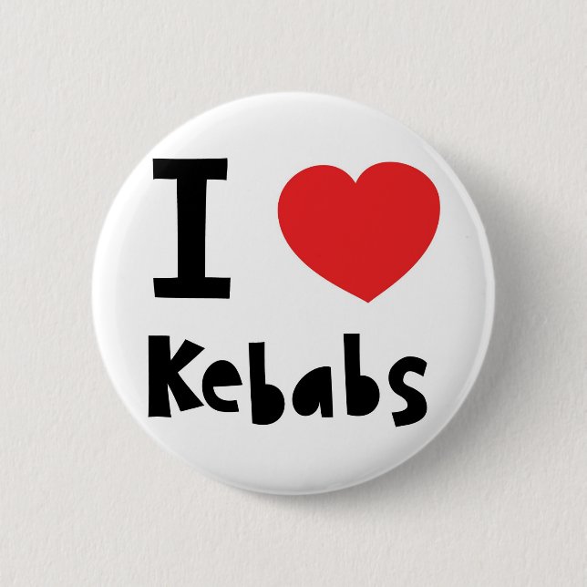 I Liebe Kebabs Button (Vorderseite)