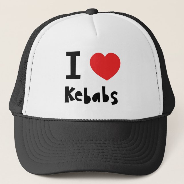 I Liebe Kebabs Truckerkappe (Vorderseite)