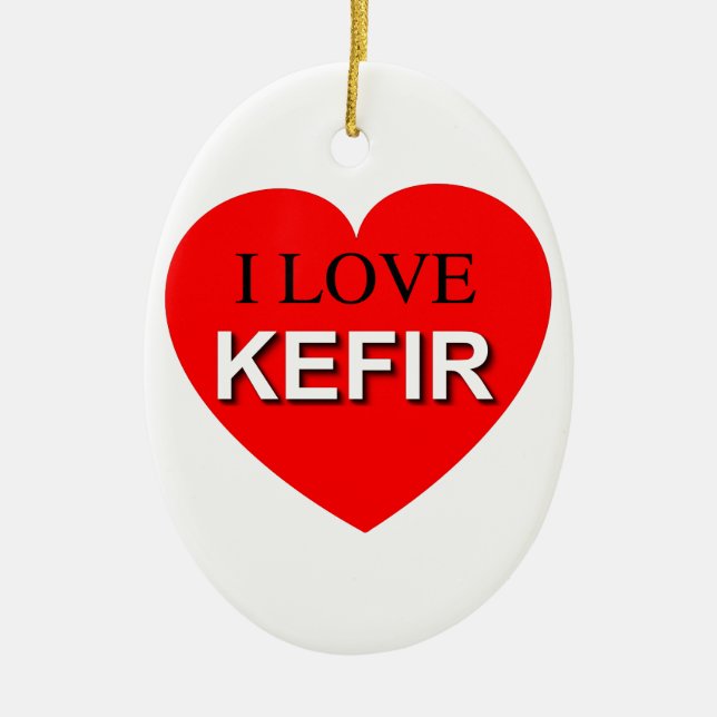 I Liebe Kefir Keramik Ornament (Vorne)