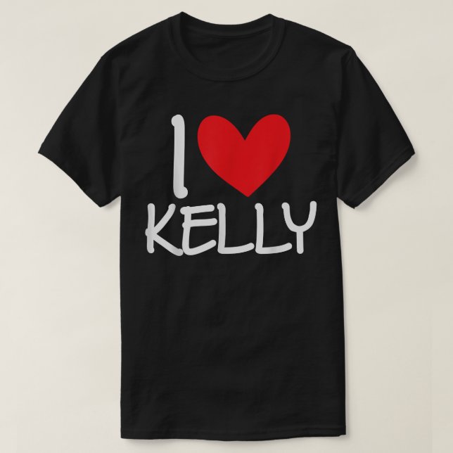 I Liebe Kelly Name Personalisiert Men Typ BESTE FR T-Shirt (Design vorne)