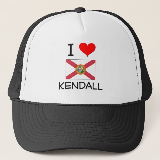 I Liebe KENDALL Florida Truckerkappe (Vorderseite)