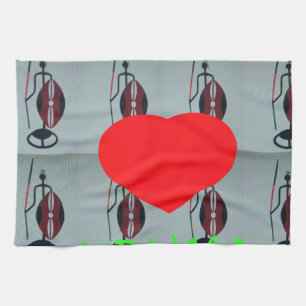 I Liebe Kenya Art Print Geschirrtuch