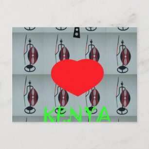 I Liebe Kenya Art Print Postkarte