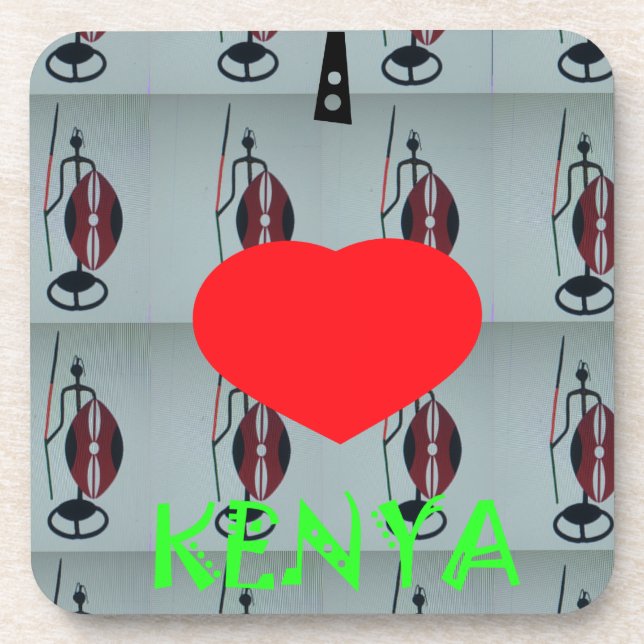 I Liebe Kenya Art Print Untersetzer (Vorderseite)