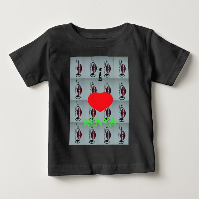 I Liebe Kenya Baby T-shirt (Vorderseite)