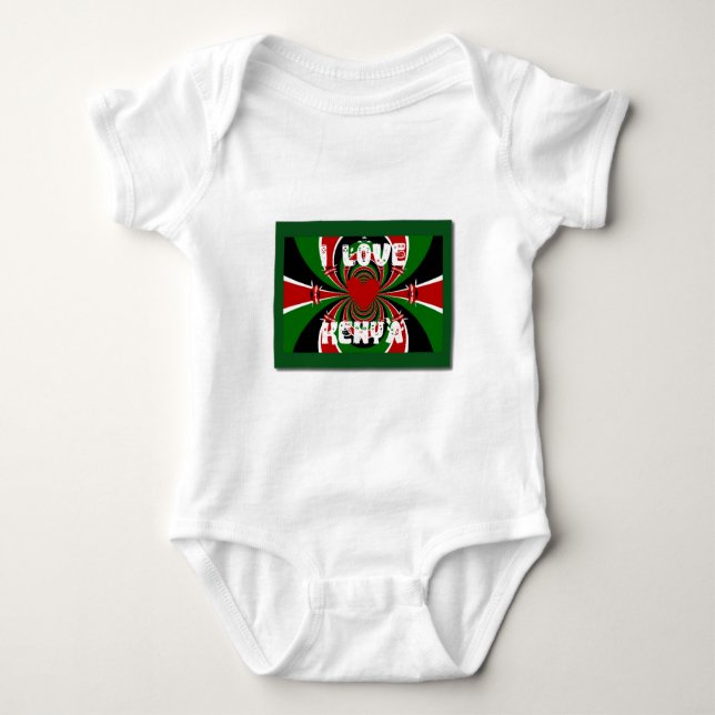 I Liebe Kenya Hakuna Matata Geschenke Baby Strampler (Vorderseite)