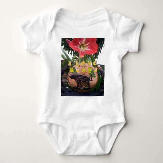 I Liebe kenya Hakuna Matata Geschenke Baby Strampler (Vorderseite)