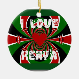 I Liebe Kenya Hakuna Matata Geschenke Keramikornament