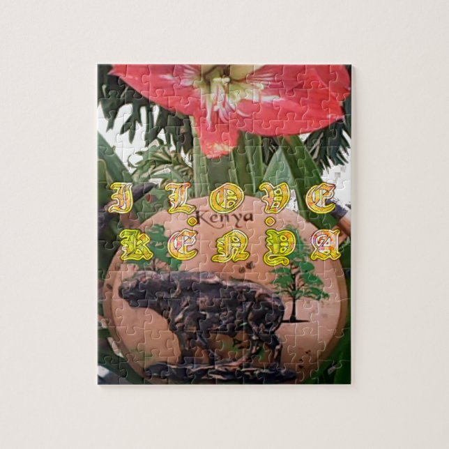I Liebe kenya Hakuna Matata Geschenke Puzzle (Vertikal)
