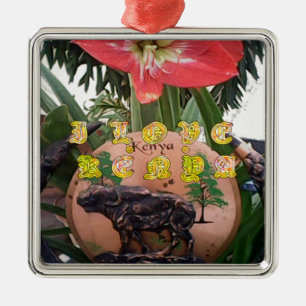 I Liebe kenya Hakuna Matata Geschenke Silbernes Ornament