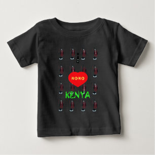 I Liebe Kenya Maasai Art Print Baby T-shirt