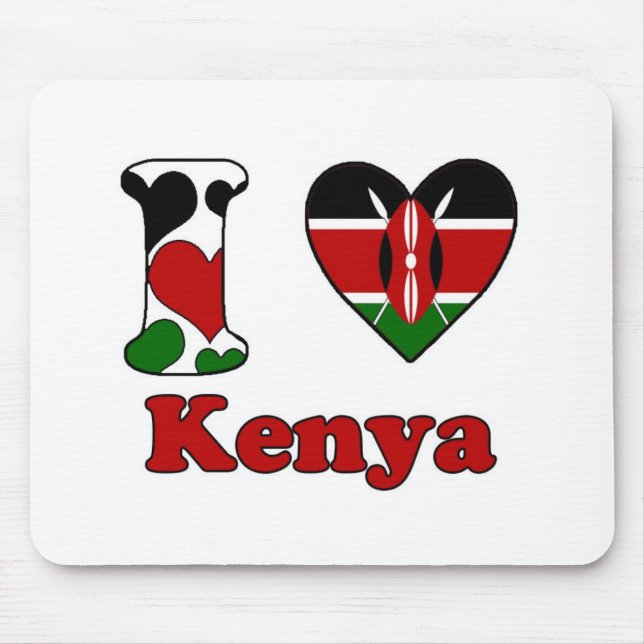 I Liebe Kenya Mousepad (Vorne)