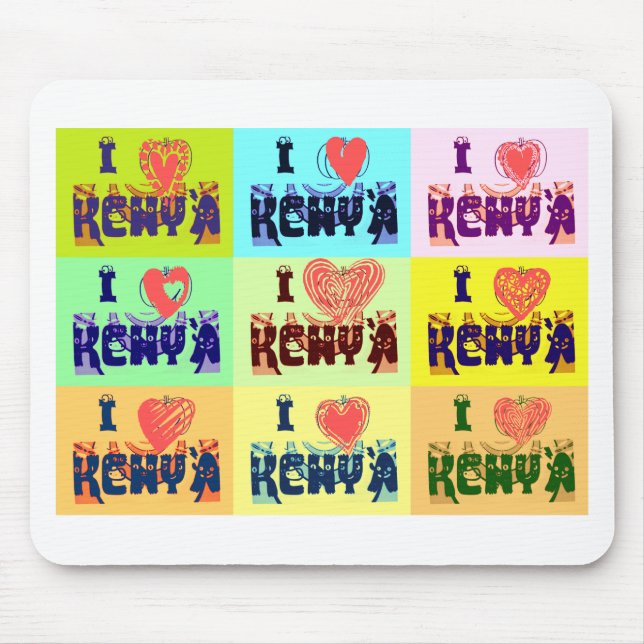 I Liebe Kenya.png Mousepad (Vorne)