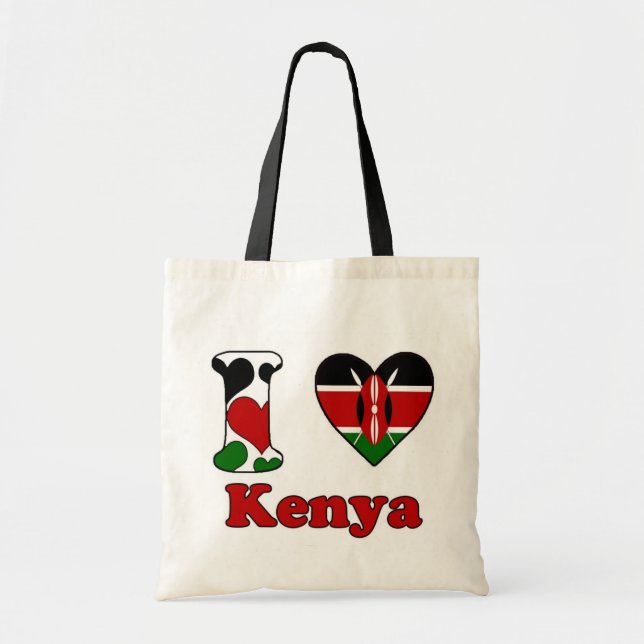 I Liebe Kenya Tragetasche (Vorne)