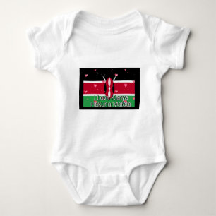 I Liebe Kenya und "Hakuna Matata" Kunstdrucken Baby Strampler
