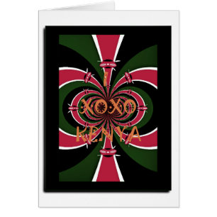 I Liebe Kenya XOXO National Flag Colors