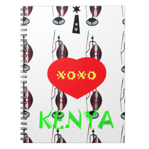 I Liebe Kenya XOXO Notizblock