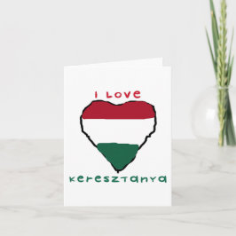 I Liebe Keresztanya Note Card Karte