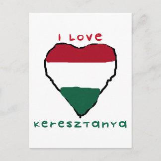 I Liebe Keresztanya Postkarte