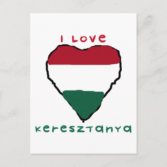 I Liebe Keresztanya Postkarte (Vorderseite)