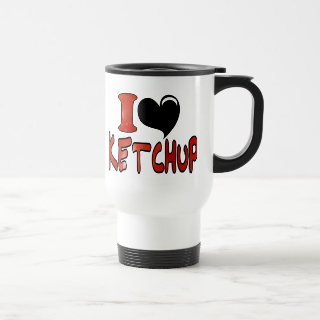 I Liebe Ketchup Reisebecher (Rechts)