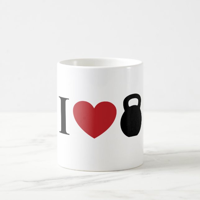 I LIEBE KETTLEBELL KAFFEETASSE (Mittel)