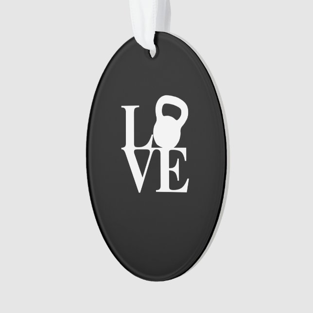 I Liebe Kettlebells Ornament (Vorderseite)