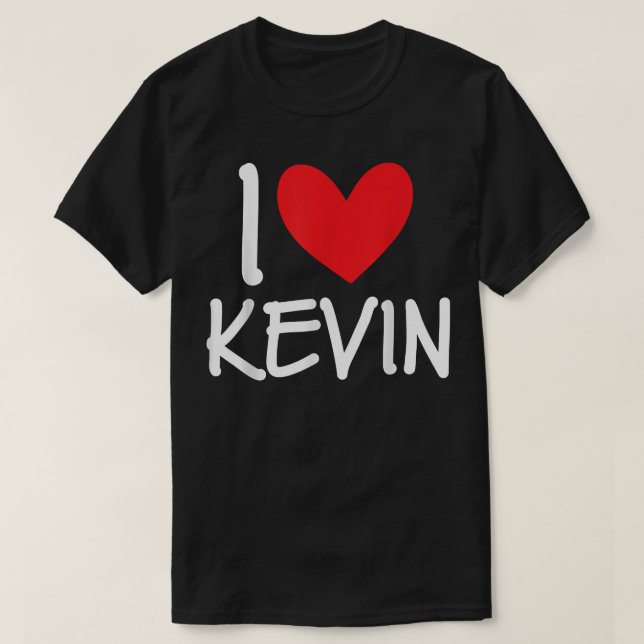 I Liebe Kevin Name Personalisiert Men Typ BESTE FR T-Shirt (Design vorne)