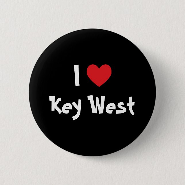 I Liebe Key West Florida Button (Vorderseite)