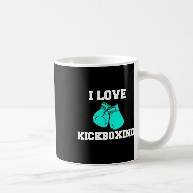 I Liebe Kickboxing Boxing Lover Boxer Kickboxing Kaffeetasse (Rechts)