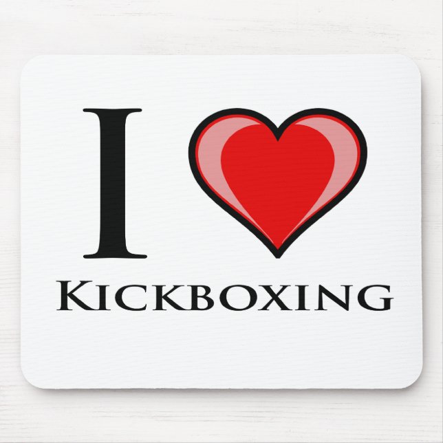 I Liebe Kickboxing Mousepad (Vorne)