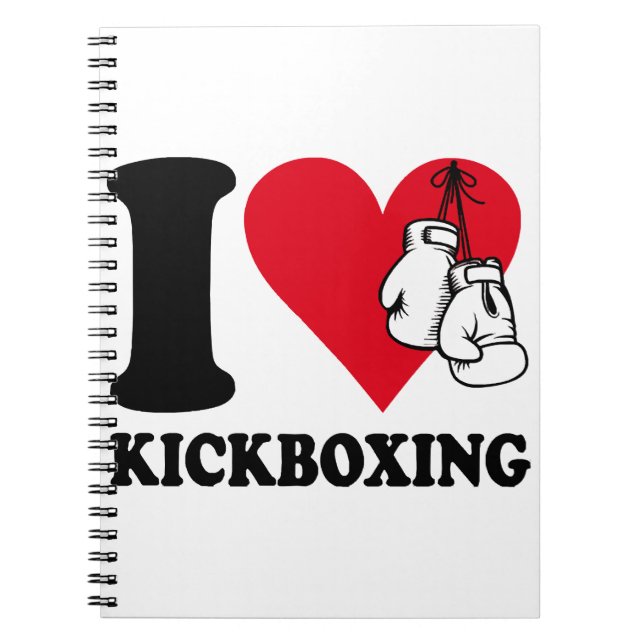 I Liebe Kickboxing Notizblock (Vorderseite)
