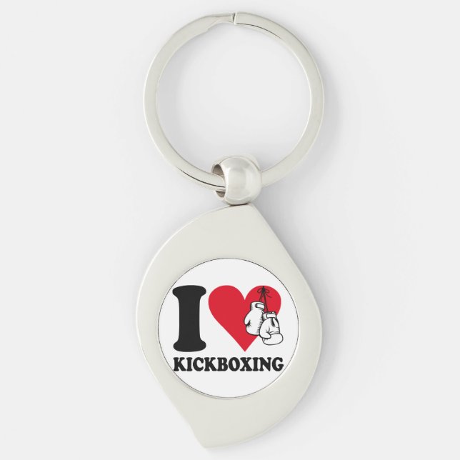 I Liebe Kickboxing Schlüsselanhänger (Vorderseite)