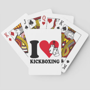 I Liebe Kickboxing Spielkarten